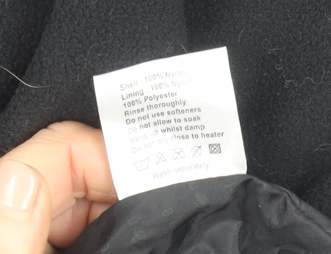 Mountainlife Women Black Grey Hooded Waterproof Puffer Jacket Size 18