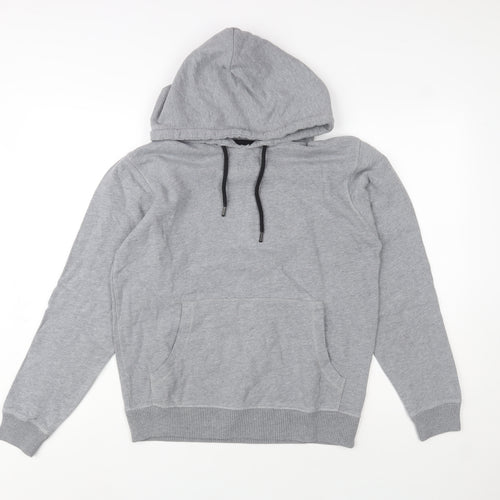 Springfield Men's Grey Pullover Hoodie XS Fleece Cotton Blend