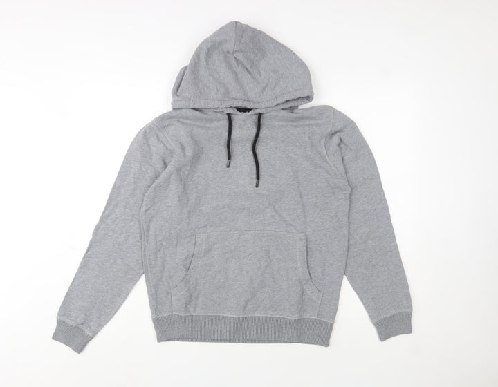 Springfield Men's Grey Pullover Hoodie XS Fleece Cotton Blend