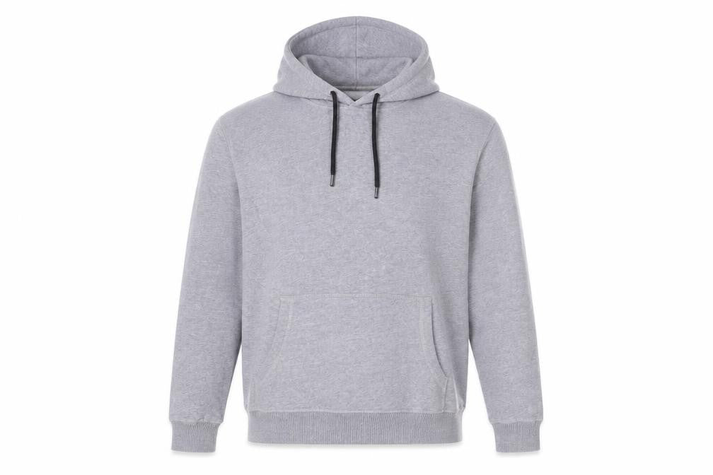 Front view of Springfield Men's Grey Pullover Hoodie XS Fleece Cotton Blend