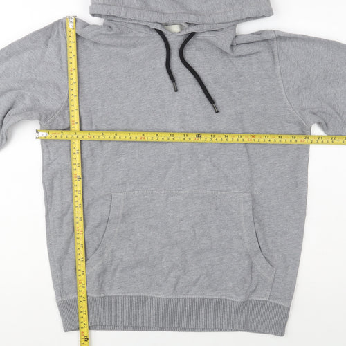 Springfield Men's Grey Pullover Hoodie XS Fleece Cotton Blend