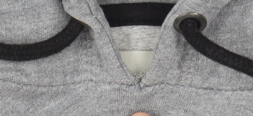 Springfield Men's Grey Pullover Hoodie XS Fleece Cotton Blend
