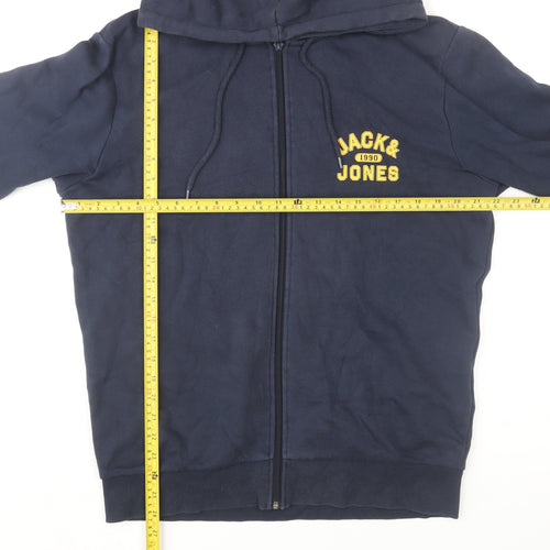 Jack & Jones Men's Blue M Full Zip Hooded Track Jacket