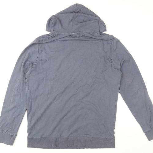 Closure London Men's Blue Pullover Hoodie XL Cotton Blend
