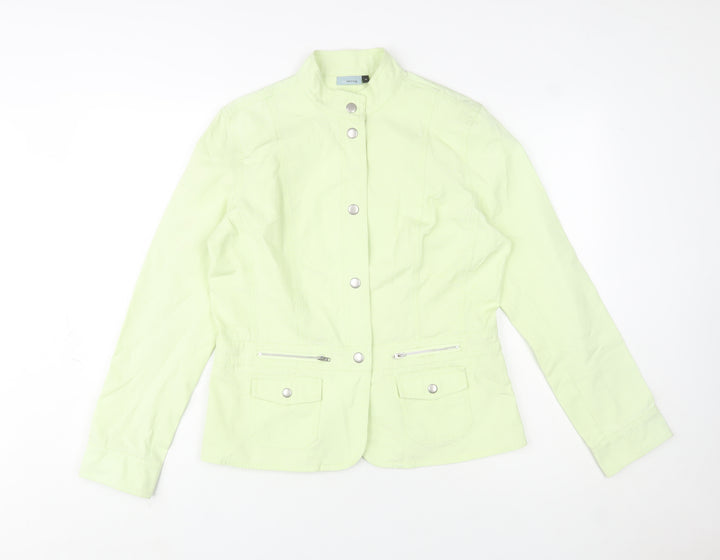 Red Herring Womens Green Cotton Jacket Size 14 Casual Style