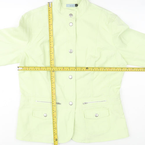 Red Herring Womens Green Cotton Jacket Size 14 Casual Style