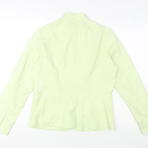 Red Herring Womens Green Cotton Jacket Size 14 Casual Style