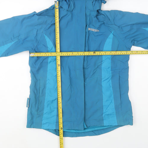 Mountain Warehouse Women's Blue Waterproof Hooded Jacket UK 12