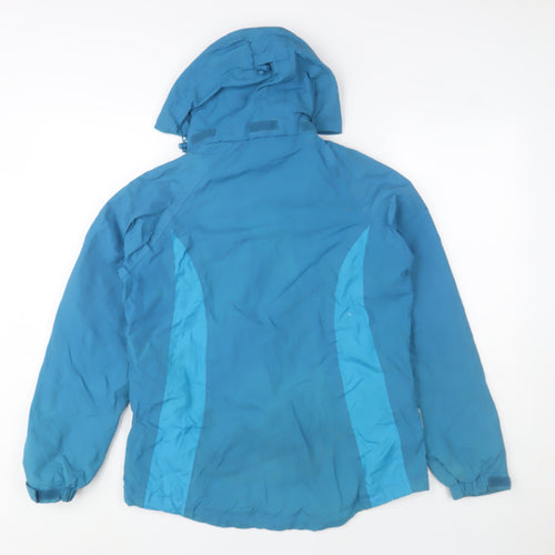 Mountain Warehouse Women's Blue Waterproof Hooded Jacket UK 12