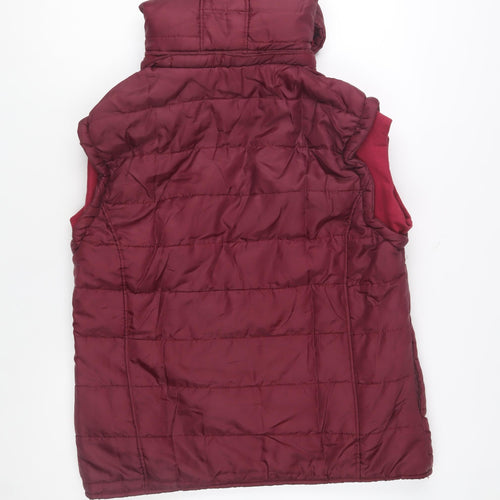 Urban Diva Women Red Puffer Hooded Quilted Waistcoat Size 18