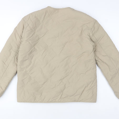 Uniqlo Girls Beige Quilted Mid-Length Jacket Size 11-12 Years