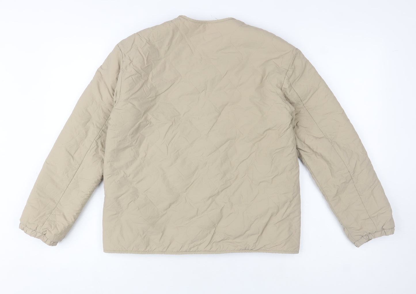 Uniqlo Girls Beige Quilted Mid-Length Jacket Size 11-12 Years