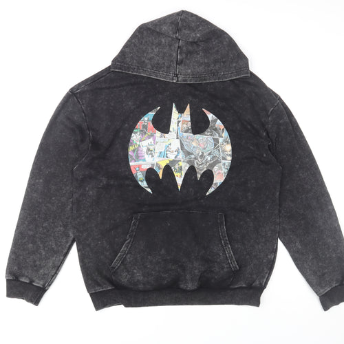 ROMWE Men’s Black Batman Graphic Pullover Hoodie Size M
