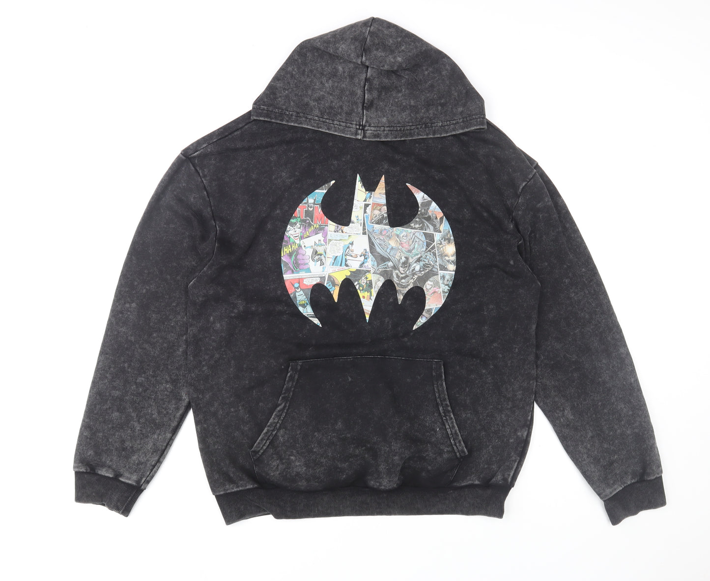 ROMWE Men’s Black Batman Graphic Pullover Hoodie Size M