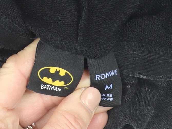 ROMWE Men’s Black Batman Graphic Pullover Hoodie Size M