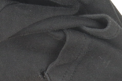 White Threads Men's Black L Basic Hooded Zip Activewear Jacket