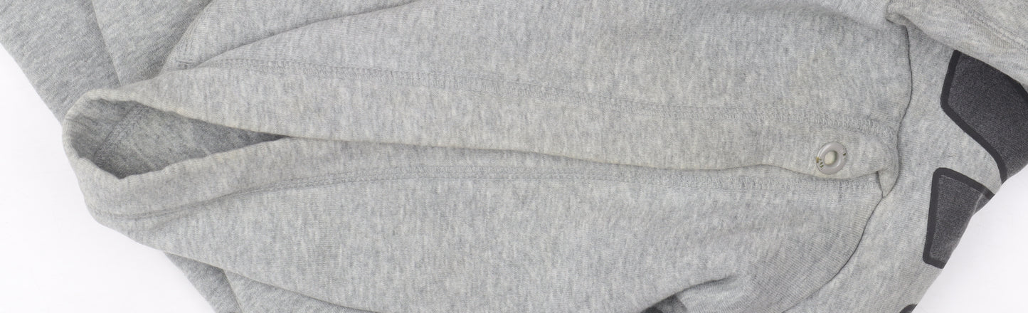 Nike Mens Grey Pullover Hoodie Size S Sportswear Graphic Print