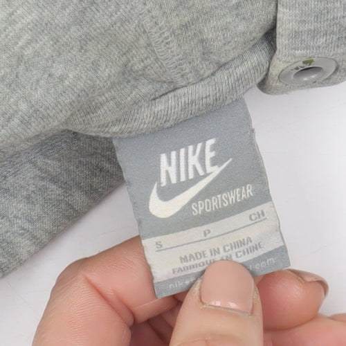 Nike Mens Grey Pullover Hoodie Size S Sportswear Graphic Print