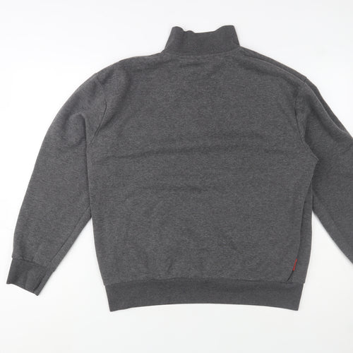 Slazenger Men’s Grey 1/4 Zip Fleece Sweatshirt Size L Regular Fit