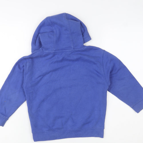 Next Boys Blue Pullover Hoodie Cotton Blend Size 6 Years