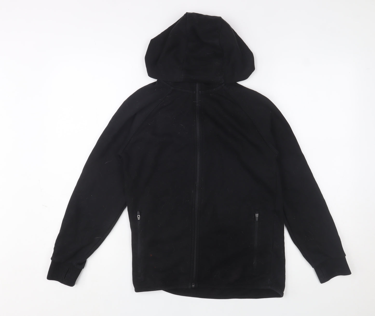 Next Boys Black Hooded Zip Fleece Jacket 11 Years Regular Fit