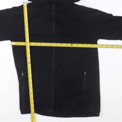 Next Boys Black Hooded Zip Fleece Jacket 11 Years Regular Fit