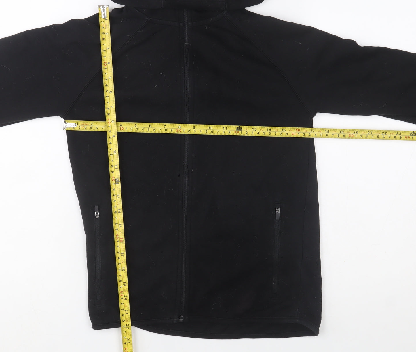 Next Boys Black Hooded Zip Fleece Jacket 11 Years Regular Fit
