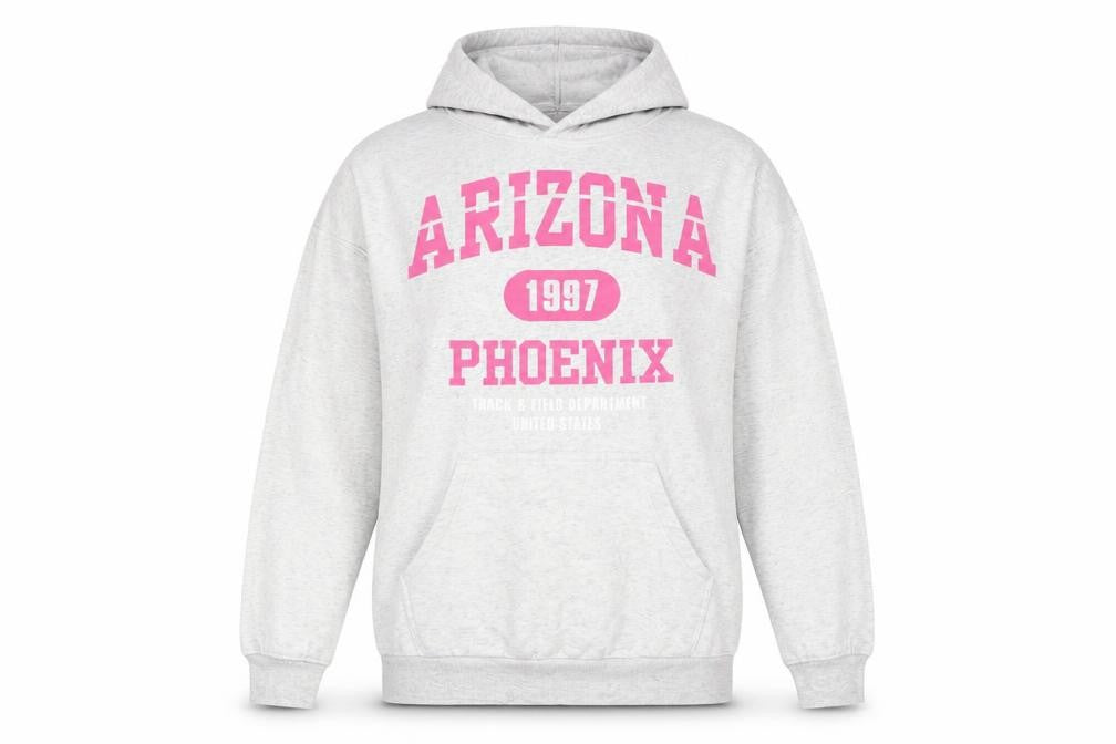 H&M Divided Women's Grey Hoodie S Arizona Phoenix Print Casual Pullover