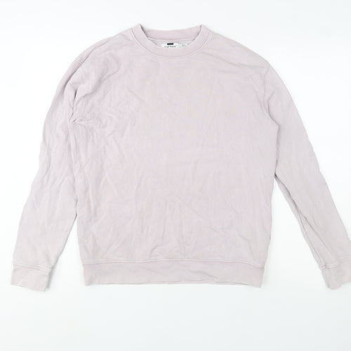 Topman Men’s Beige XS Crew Neck Cotton Pullover Sweatshirt