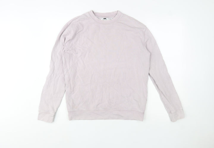 Topman Men’s Beige XS Crew Neck Cotton Pullover Sweatshirt
