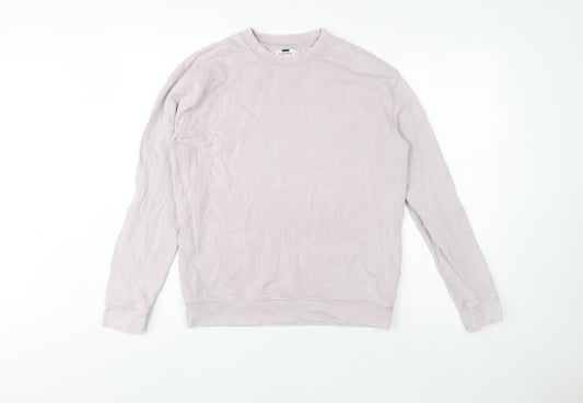 Topman Men’s Beige XS Crew Neck Cotton Pullover Sweatshirt