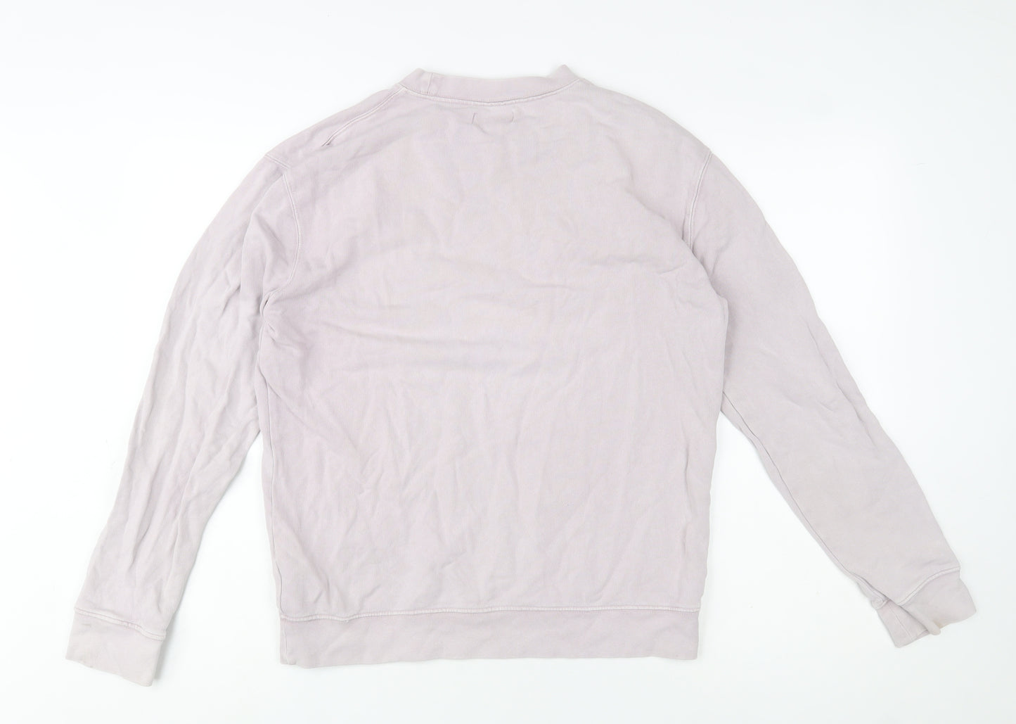 Topman Men’s Beige XS Crew Neck Cotton Pullover Sweatshirt