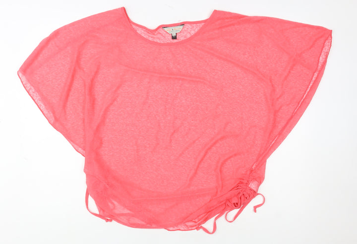 Billie & Blossom Women’s Pink Sheer Tunic Blouse UK 14 Relaxed Fit
