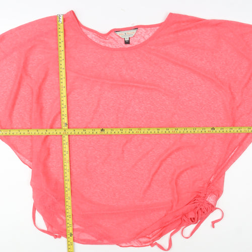 Billie & Blossom Women’s Pink Sheer Tunic Blouse UK 14 Relaxed Fit