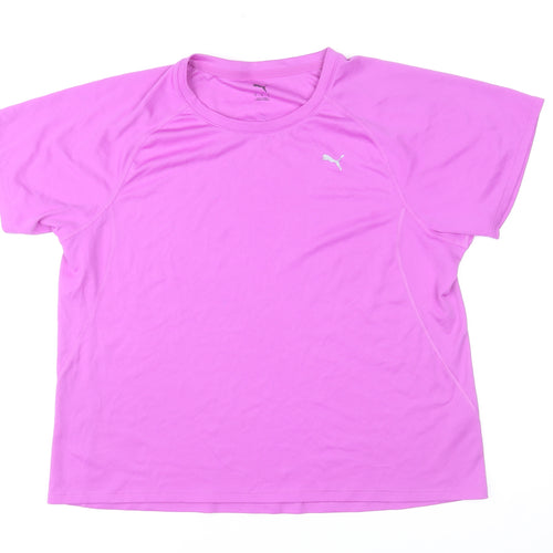 Puma Womens Pink XL DryCELL Short Sleeve Active T-Shirt