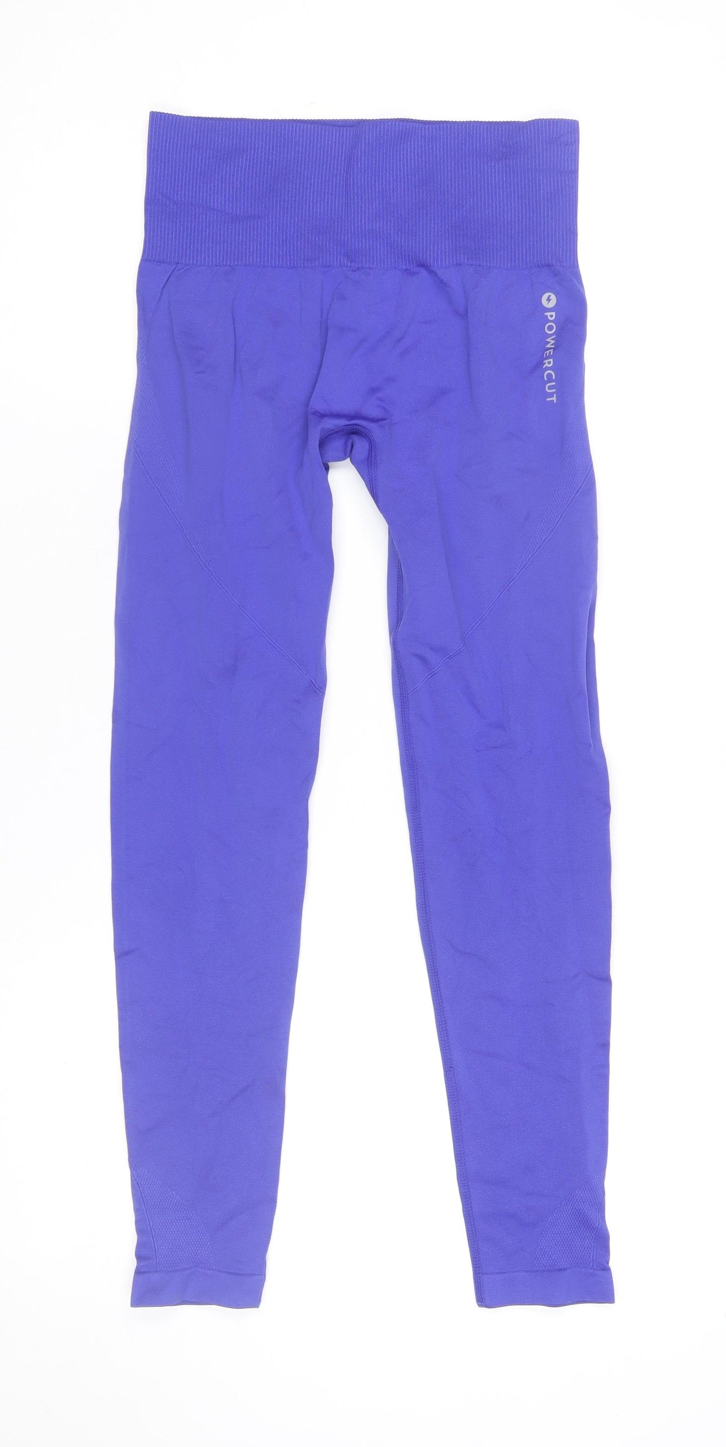 Powercut Women's Purple Seamless Leggings L Activewear Gym Yoga