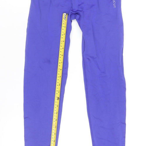 Powercut Women's Purple Seamless Leggings L Activewear Gym Yoga