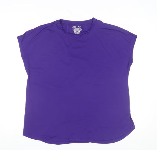 Dunnes Stores Women Purple Active T-Shirt M Polyester Elastane