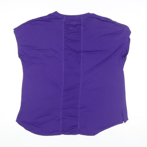 Dunnes Stores Women Purple Active T-Shirt M Polyester Elastane