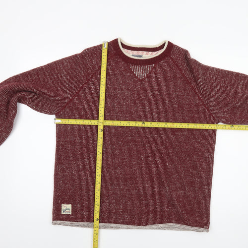 Tokyo Laundry Men's Red Knit Crew Neck Jumper Size M