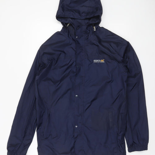 Regatta Men's Blue Waterproof Hooded Rain Jacket Size M