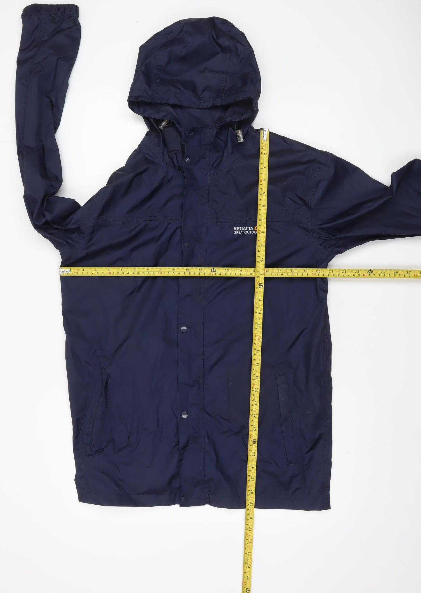 Regatta Men's Blue Waterproof Hooded Rain Jacket Size M