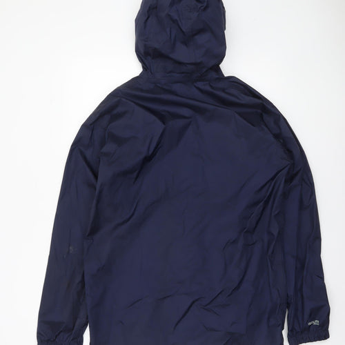 Regatta Men's Blue Waterproof Hooded Rain Jacket Size M