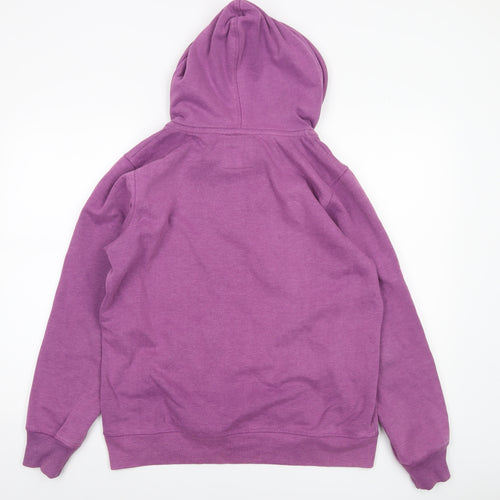 Crane College Team Womens Purple L Henley Hoodie Athletic Style