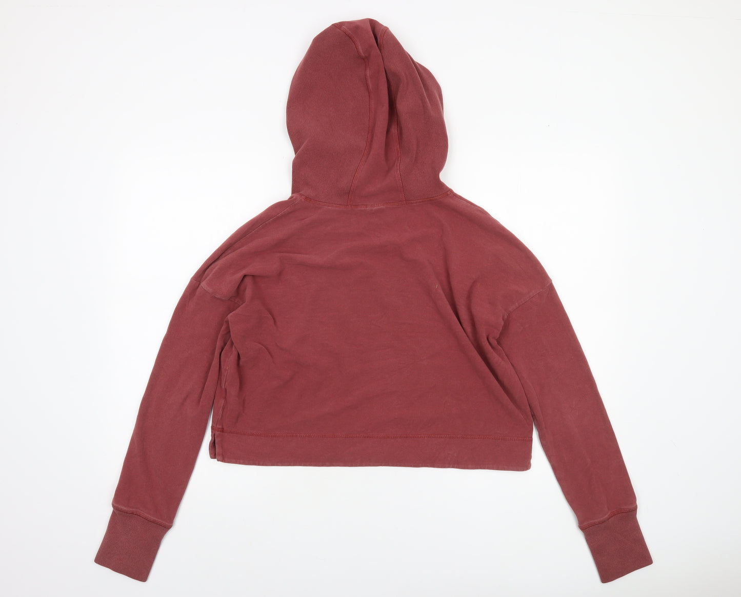 Sweaty Betty Womens Burgundy L Pullover Hoodie Relaxed Fit Cropped Sweatshirt