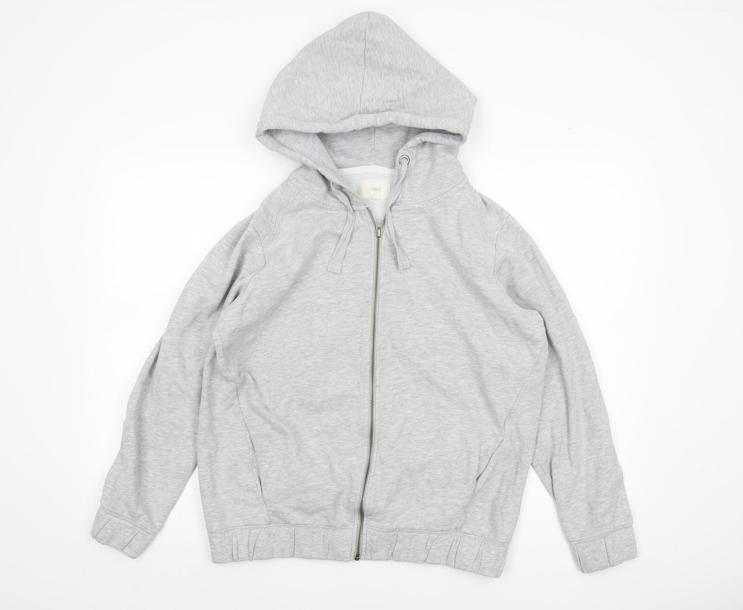 Next Womens Grey Full Zip Hoodie Size 14 Cotton Blend