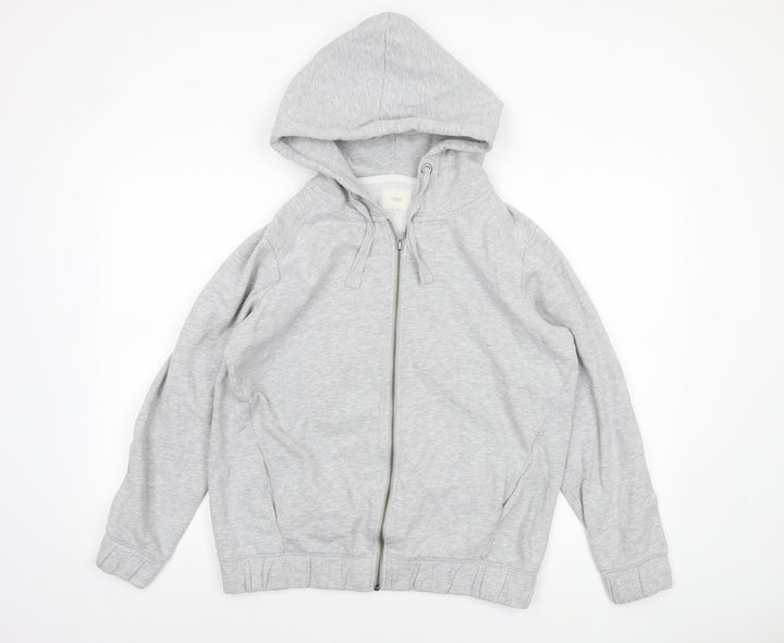 Next Womens Grey Full Zip Hoodie Size 14 Cotton Blend
