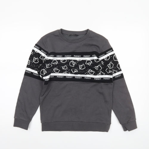 George Boys Grey Pudsey Space Print Sweatshirt 10-11 Years Pullover