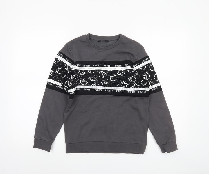 George Boys Grey Pudsey Space Print Sweatshirt 10-11 Years Pullover