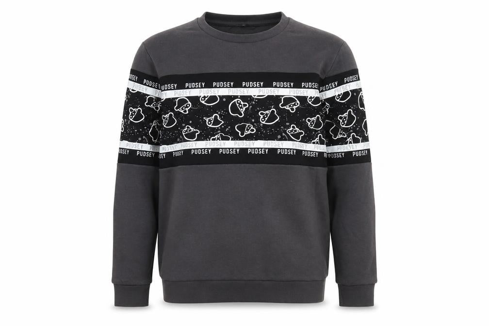 Front view of George boys’ grey pudsey space print sweatshirt 10-11 years pullover